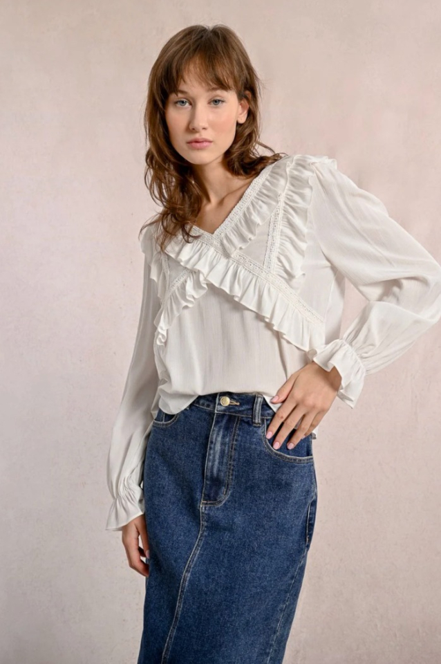 Blouse fantaisie à multi-volants - MOLLY BRACKEN