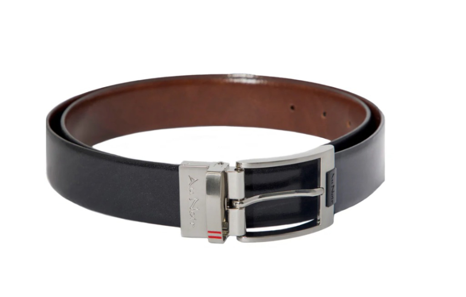 Ceinture réversible Desoto à boucle argent - AU NOIR - DESOTO - AU NOIR