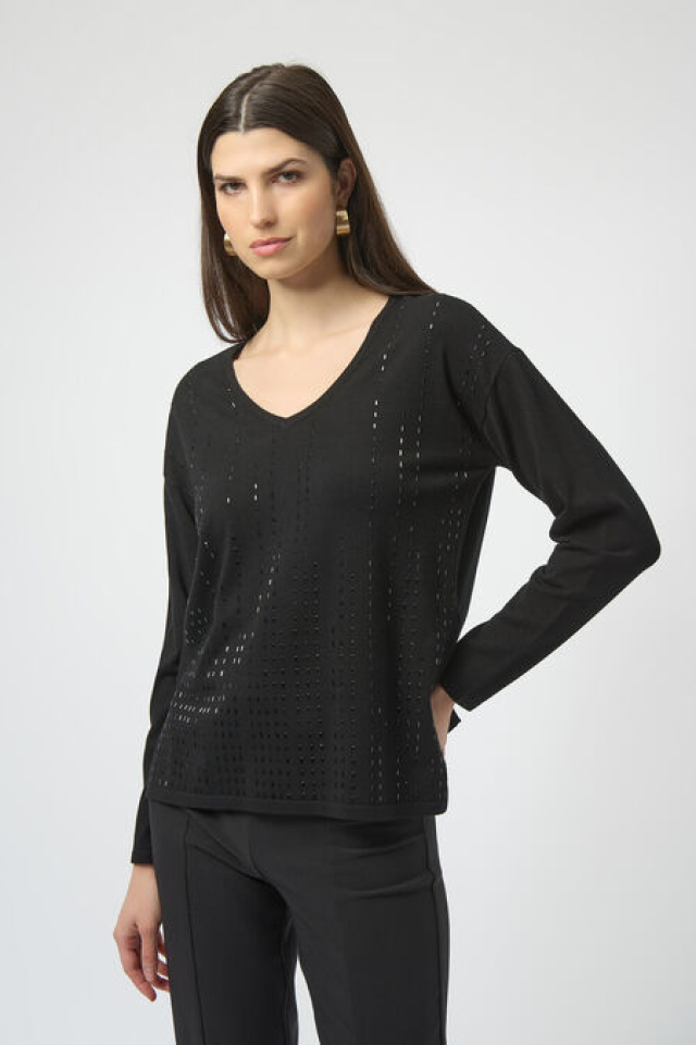 Chandail col V détail bijou – JOSEPH RIBKOFF - 254966 - Joseph Ribkoff