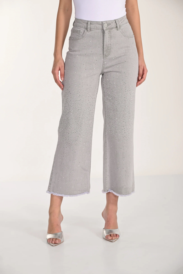 Jean orné de strass - FRANK LYMAN - 266581 - Frank Lyman