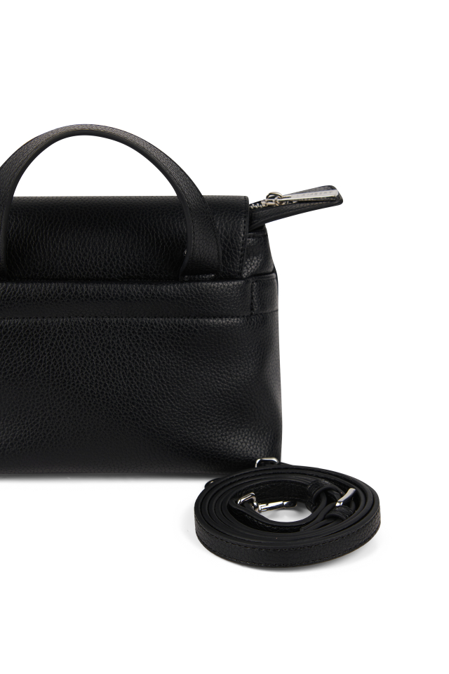 Sac à main 2-en-1 Ginny cuir végan noir – LAMBERT