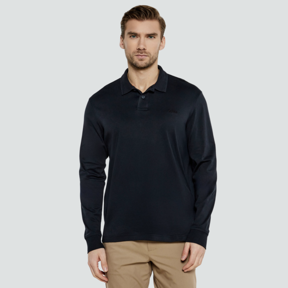 Polo Interlock manches longues - HUGO BOSS - 50527525 - Hugo Boss