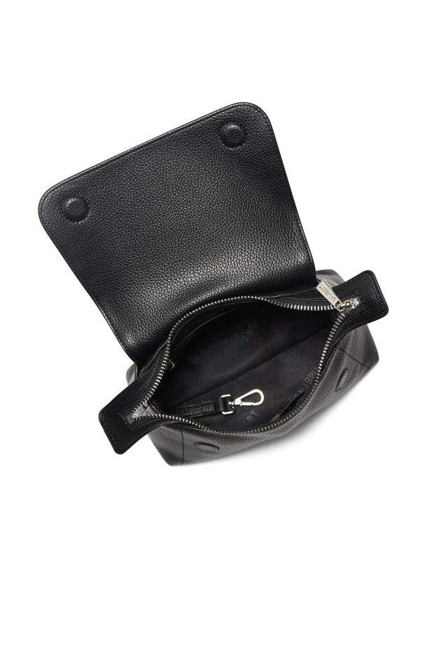 Sac à main 2-en-1 Ginny cuir végan noir – LAMBERT