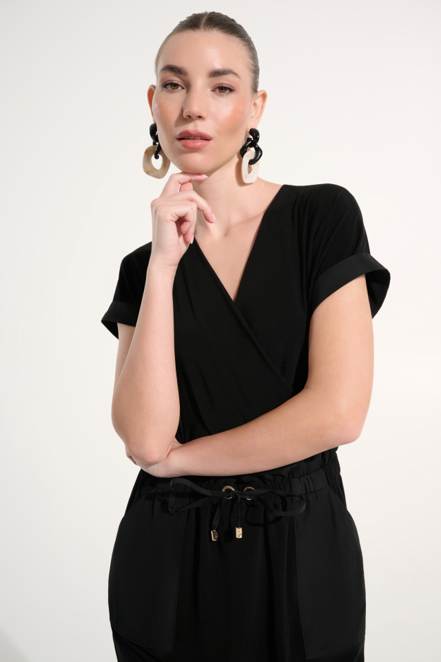 Robe cache-cœur chic coupe droite – JOSEPH RIBKOFF