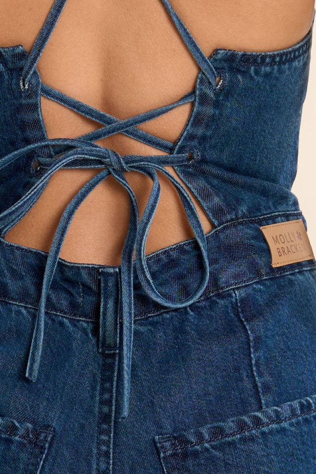 Jumpsuit denim - MOLLY BRACKEN 