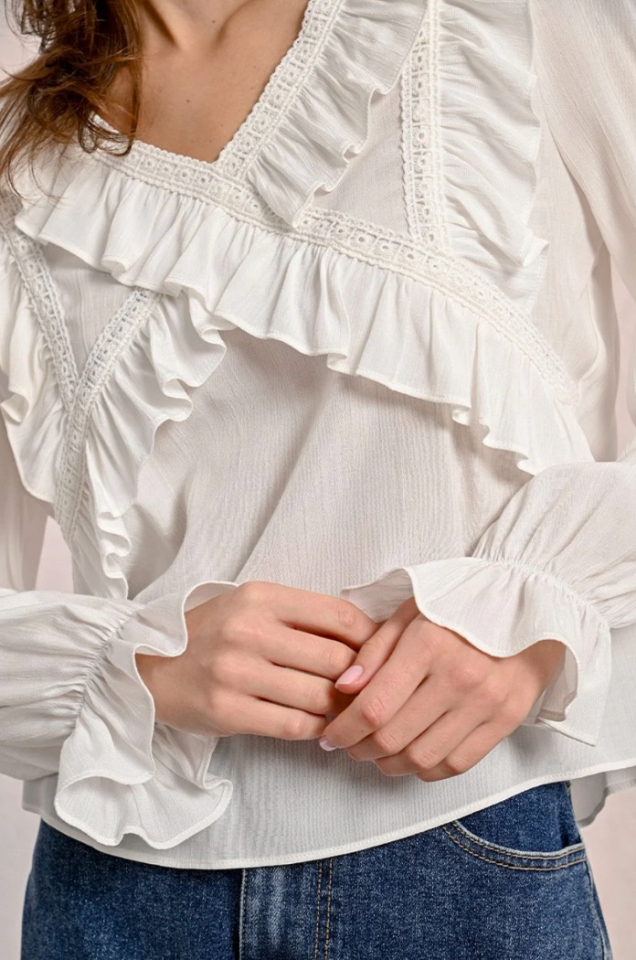 Blouse fantaisie à multi-volants - MOLLY BRACKEN