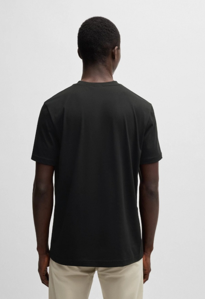 T-shirt en jersey de coton avec logo - HUGO BOSS