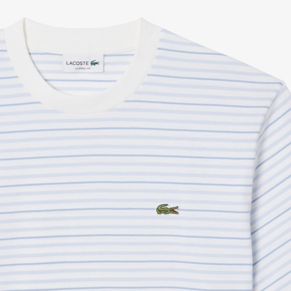 T-shirt classic fit en coton rayé – LACOSTE