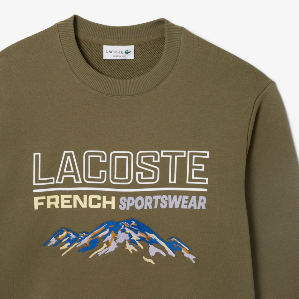 Chandail en molleton brodé - LACOSTE